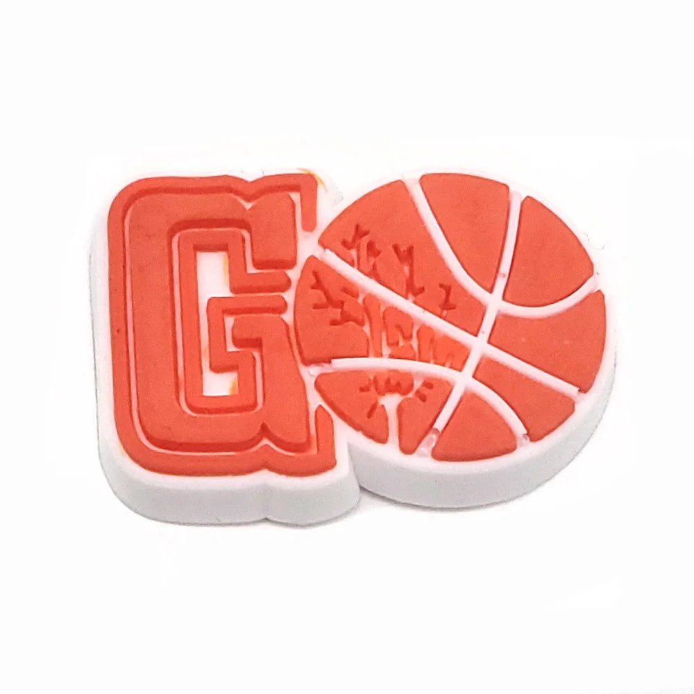 1-10Pcs Basketball Shoe Charms for Clog Sandals Buckle Decoration Accessories Pins Men Kids Adults Party Favor Gifts