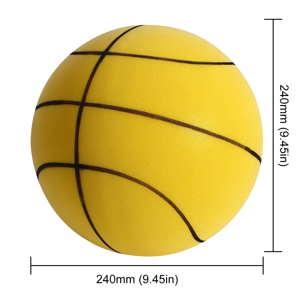 Kids Bouncing Mute Silent Basketball Squeezable Mute Bouncing Basketball Indoor Silent Ball Foam Basketball Bounce Football