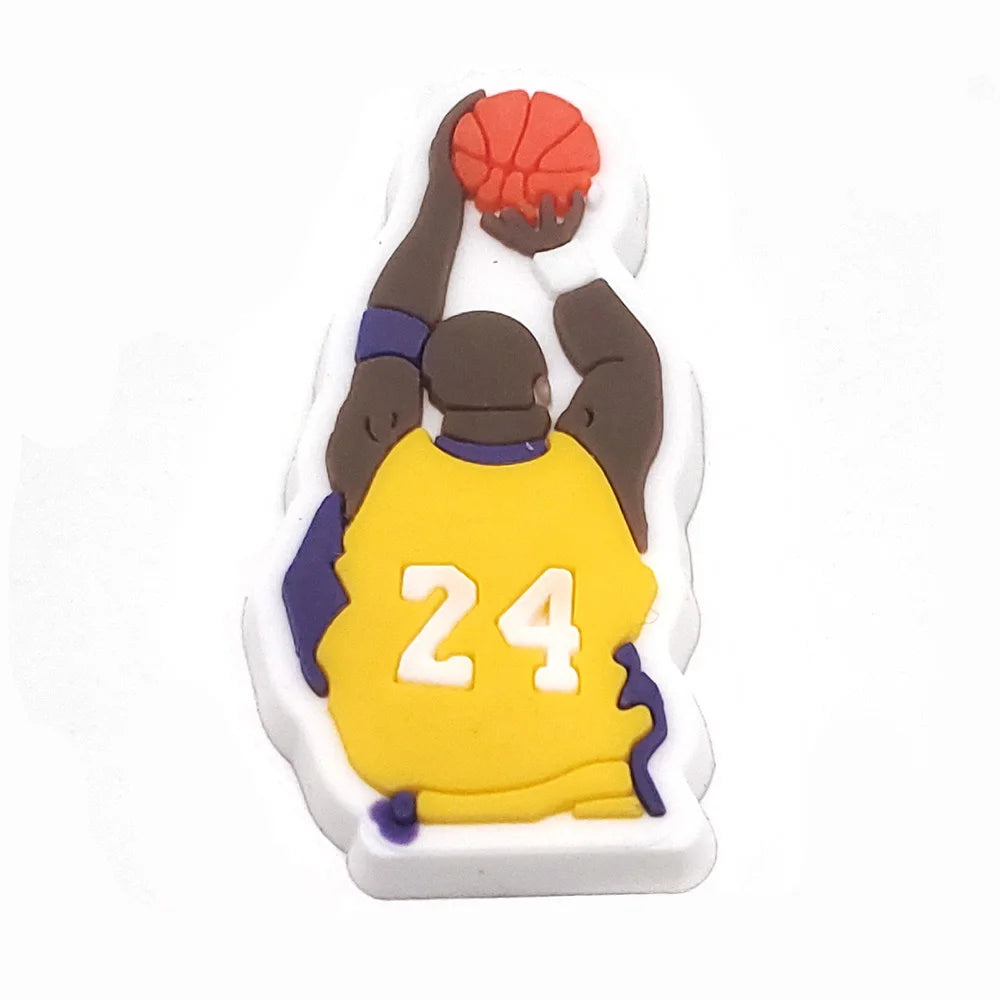 1-10Pcs Basketball Shoe Charms for Clog Sandals Buckle Decoration Accessories Pins Men Kids Adults Party Favor Gifts