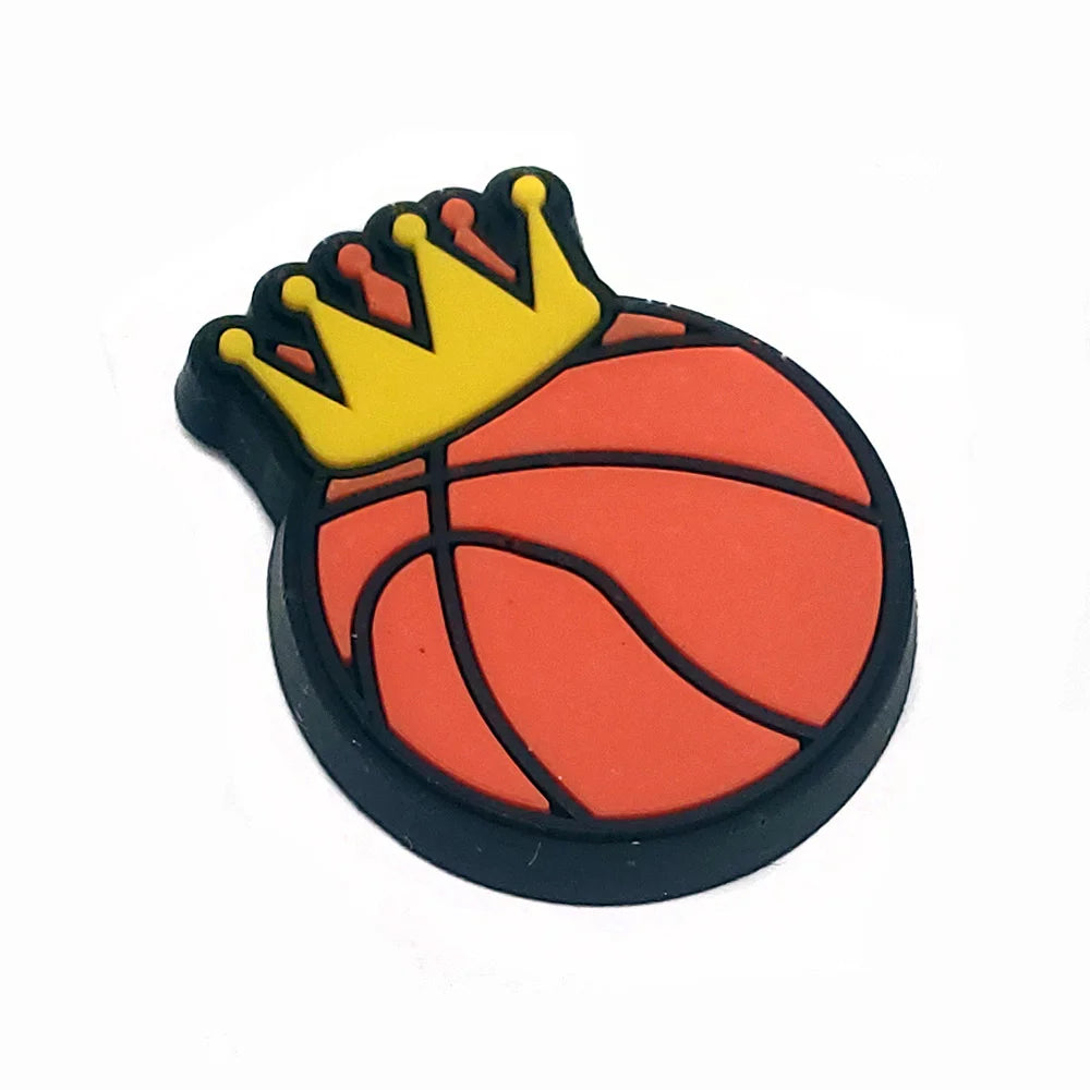 1-10Pcs Basketball Shoe Charms for Clog Sandals Buckle Decoration Accessories Pins Men Kids Adults Party Favor Gifts