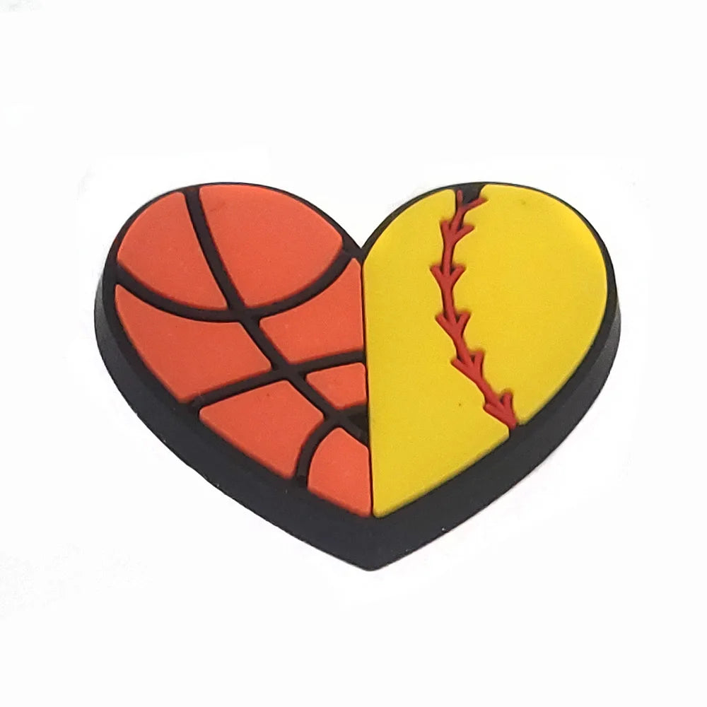 1-10Pcs Basketball Shoe Charms for Clog Sandals Buckle Decoration Accessories Pins Men Kids Adults Party Favor Gifts